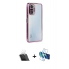 MARSİLYAN™- Redmi Note 10 Pro Kılıf Vadi Minimal - Siyah 3D Antistatik Cam Ekran Koruyucu + Kamera Lens Koruma Cam - SF