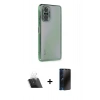 MARSİLYAN™- Redmi Note 10 Pro Kılıf Vadi Minimal - Siyah 3D Antistatik Hayalet Cam Ekran Koruyucu + Kamera Lens Koruma Cam - SF