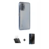 MARSİLYAN™- Redmi Note 10 Pro Kılıf Vadi Minimal - Siyah 3D Antistatik Hayalet Cam Ekran Koruyucu + Kamera Lens Koruma Cam - SF