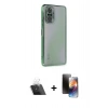 MARSİLYAN™- Redmi Note 10 Pro Kılıf Vadi Minimal - Siyah 3D Antistatik Mat Seramik Nano Ekran Koruyucu + Kamera Lens Koruma Cam - SF