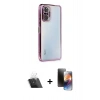 MARSİLYAN™- Redmi Note 10 Pro Kılıf Vadi Minimal - Siyah 3D Antistatik Mat Seramik Nano Ekran Koruyucu + Kamera Lens Koruma Cam - SF