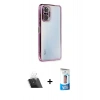MARSİLYAN™- Redmi Note 10 Pro Kılıf Vadi Minimal - Siyah 5D Eko Cam Ekran Koruyucu + Kamera Lens Koruma Cam - SF