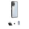 MARSİLYAN™- Redmi Note 10 Pro Kılıf Vadi Minimal - Siyah Joko Magic 5D Cam + Kamera Lens Koruma Cam - SF