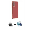 MARSİLYAN™- Redmi Note 10 Pro Kılıf Yankı Serisi - Siyah 3D Antistatik Cam Ekran Koruyucu + Şeffaf Kamera Lens Koruma Cam
