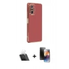 MARSİLYAN™- Redmi Note 10 Pro Kılıf Yankı Serisi - Siyah 3D Antistatik Mat Seramik Nano Ekran Koruyucu + Şeffaf Kamera Lens Koruma Cam