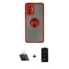 MARSİLYAN™- Redmi Note 10 Pro Kılıf Yörünge Çizgi - Siyah 6D Antistatik Mat Seramik Hayalet Nano Ekran Koruyucu + Şeffaf Kamera Lens Koruma Cam