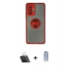 MARSİLYAN™- Redmi Note 10 Pro Kılıf Yörünge Çizgi - Siyah Joko Magic 5D Cam + Kamera Lens Koruma Cam - SF