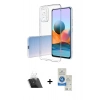 MARSİLYAN™- Redmi Note 10 Pro Kılıf Zirve Doku - Şeffaf Royal Nano Ekran Koruyucu + Kamera Lens Koruma Cam - SF