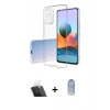 MARSİLYAN™- Redmi Note 10 Pro Kılıf Zirve Doku - Siyah Joko Magic 5D Cam + Şeffaf Kamera Lens Koruma Cam