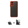 MARSİLYAN™- Redmi Note 11 Kılıf Ahenk Çizgi Serisi - Şeffaf Temperli Cam Ekran Koruyucu + Kamera Lens Koruma Cam - SF