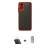 MARSİLYAN™- Redmi Note 11 Kılıf Ahenk Çizgi Serisi - Siyah Joko Magic 5D Cam + Kamera Lens Koruma Cam - SF