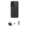 MARSİLYAN™- Redmi Note 11 Kılıf Ahenk Çizgi Serisi - Siyah Joko Magic 5D Cam + Kamera Lens Koruma Cam - SF