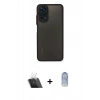 MARSİLYAN™- Redmi Note 11 Kılıf Ahenk Çizgi Serisi - Siyah Joko Magic 5D Cam + Kamera Lens Koruma Cam - SF