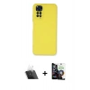 MARSİLYAN™- Redmi Note 11 Kılıf Ahenk Serisi - Şeffaf Temperli Cam Ekran Koruyucu + Kamera Lens Koruma Cam - SF