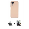 MARSİLYAN™- Redmi Note 11 Kılıf Ahenk Serisi - Şeffaf Temperli Cam Ekran Koruyucu + Kamera Lens Koruma Cam - SF