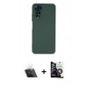 MARSİLYAN™- Redmi Note 11 Kılıf Ahenk Serisi - Şeffaf Temperli Cam Ekran Koruyucu + Kamera Lens Koruma Cam - SF