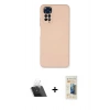 MARSİLYAN™- Redmi Note 11 Kılıf Ahenk Serisi - Siyah 6D Mat Seramik Hayalet Nano Ekran Koruyucu + Kamera Lens Koruma Cam - SF