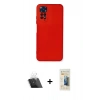 MARSİLYAN™- Redmi Note 11 Kılıf Ahenk Serisi - Siyah 6D Mat Seramik Hayalet Nano Ekran Koruyucu + Kamera Lens Koruma Cam - SF