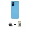 MARSİLYAN™- Redmi Note 11 Kılıf Ahenk Serisi - Siyah 6D Mat Seramik Hayalet Nano Ekran Koruyucu + Kamera Lens Koruma Cam - SF