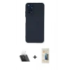 MARSİLYAN™- Redmi Note 11 Kılıf Ahenk Serisi - Siyah 6D Mat Seramik Hayalet Nano Ekran Koruyucu + Kamera Lens Koruma Cam - SF