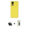 MARSİLYAN™- Redmi Note 11 Kılıf Ahenk Serisi - Siyah 6D Mat Seramik Hayalet Nano Ekran Koruyucu + Kamera Lens Koruma Cam - SF