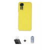 MARSİLYAN™- Redmi Note 11 Kılıf Ahenk Serisi - Siyah Joko Magic 5D Cam + Kamera Lens Koruma Cam - SF