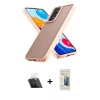 MARSİLYAN™- Redmi Note 11 Kılıf Atlas Form - Siyah 6D Mat Seramik Hayalet Nano Ekran Koruyucu + Kamera Lens Koruma Cam - SF