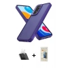 MARSİLYAN™- Redmi Note 11 Kılıf Atlas Form - Siyah 6D Mat Seramik Hayalet Nano Ekran Koruyucu + Kamera Lens Koruma Cam - SF