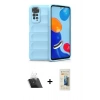 MARSİLYAN™- Redmi Note 11 Kılıf Atlas Koleksiyonu - Siyah 6D Mat Seramik Hayalet Nano Ekran Koruyucu + Kamera Lens Koruma Cam - SF