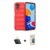 MARSİLYAN™- Redmi Note 11 Kılıf Atlas Koleksiyonu - Siyah 6D Mat Seramik Hayalet Nano Ekran Koruyucu + Kamera Lens Koruma Cam - SF