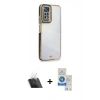 MARSİLYAN™- Redmi Note 11 Kılıf Çekirdek Klasik Serisi - Şeffaf Royal Nano Ekran Koruyucu + Kamera Lens Koruma Cam - SF