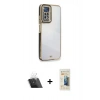 MARSİLYAN™- Redmi Note 11 Kılıf Çekirdek Klasik Serisi - Siyah 6D Mat Seramik Hayalet Nano Ekran Koruyucu + Kamera Lens Koruma Cam - SF