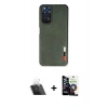 MARSİLYAN™- Redmi Note 11 Kılıf Doruk Asil Koleksiyonu - Şeffaf Temperli Cam Ekran Koruyucu + Şeffaf Kamera Lens Koruma Cam