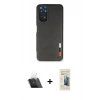 MARSİLYAN™- Redmi Note 11 Kılıf Doruk Asil Koleksiyonu - Siyah 6D Mat Seramik Hayalet Nano Ekran Koruyucu + Kamera Lens Koruma Cam - SF