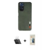 MARSİLYAN™- Redmi Note 11 Kılıf Doruk Asil Koleksiyonu - Siyah 6D Mat Seramik Hayalet Nano Ekran Koruyucu + Kamera Lens Koruma Cam - SF