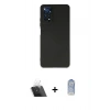 MARSİLYAN™- Redmi Note 11 Kılıf Kozmos Yansıma Özel Seri - Siyah Joko Magic 5D Cam + Şeffaf Kamera Lens Koruma Cam