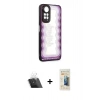 MARSİLYAN™- Redmi Note 11 Kılıf Odak Klasik Serisi - Siyah 6D Mat Seramik Hayalet Nano Ekran Koruyucu + Kamera Lens Koruma Cam - SF