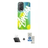 MARSİLYAN™- Redmi Note 11 Kılıf Siluet Çizgi Koleksiyonu - Şeffaf Royal Nano Ekran Koruyucu + Kamera Lens Koruma Cam - SF