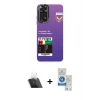 MARSİLYAN™- Redmi Note 11 Kılıf Siluet Çizgi Koleksiyonu - Şeffaf Royal Nano Ekran Koruyucu + Kamera Lens Koruma Cam - SF