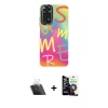 MARSİLYAN™- Redmi Note 11 Kılıf Siluet Çizgi Koleksiyonu - Şeffaf Temperli Cam Ekran Koruyucu + Kamera Lens Koruma Cam - SF