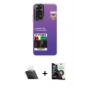 MARSİLYAN™- Redmi Note 11 Kılıf Siluet Çizgi Koleksiyonu - Şeffaf Temperli Cam Ekran Koruyucu + Kamera Lens Koruma Cam - SF