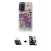 MARSİLYAN™- Redmi Note 11 Kılıf Siluet Çizgi Koleksiyonu - Şeffaf Temperli Cam Ekran Koruyucu + Kamera Lens Koruma Cam - SF