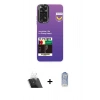 MARSİLYAN™- Redmi Note 11 Kılıf Siluet Çizgi Koleksiyonu - Siyah Joko Magic 5D Cam + Kamera Lens Koruma Cam - SF
