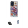 MARSİLYAN™- Redmi Note 11 Kılıf Siluet Çizgi Koleksiyonu - Siyah Joko Magic 5D Cam + Kamera Lens Koruma Cam - SF