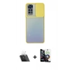 MARSİLYAN™- Redmi Note 11 Kılıf Vadi Çizgi - Şeffaf Temperli Cam Ekran Koruyucu + Kamera Lens Koruma Cam - SF