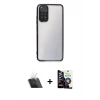 MARSİLYAN™- Redmi Note 11 Kılıf Vadi Minimal - Şeffaf Temperli Cam Ekran Koruyucu + Kamera Lens Koruma Cam - SF