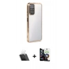 MARSİLYAN™- Redmi Note 11 Kılıf Vadi Minimal - Şeffaf Temperli Cam Ekran Koruyucu + Kamera Lens Koruma Cam - SF