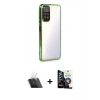 MARSİLYAN™- Redmi Note 11 Kılıf Vadi Minimal - Şeffaf Temperli Cam Ekran Koruyucu + Kamera Lens Koruma Cam - SF