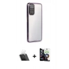 MARSİLYAN™- Redmi Note 11 Kılıf Vadi Minimal - Şeffaf Temperli Cam Ekran Koruyucu + Kamera Lens Koruma Cam - SF
