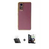 MARSİLYAN™- Redmi Note 11 Kılıf Yankı Serisi - Şeffaf Temperli Cam Ekran Koruyucu + Kamera Lens Koruma Cam - SF